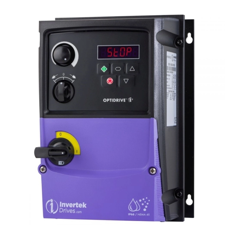 Frekvenční měnič ODE-3-140022-3F1B, INVERTEK E3, 0.75kW, napájení 3 fáze, IP66 Outdoor, Switched