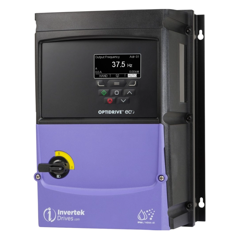 Frekvenční měnič 11kW, INVERTEK ODV-3-340240-3F1E-MN, s vypínačem, napájení 3 fáze